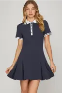 Short Sleeve Polo Dress