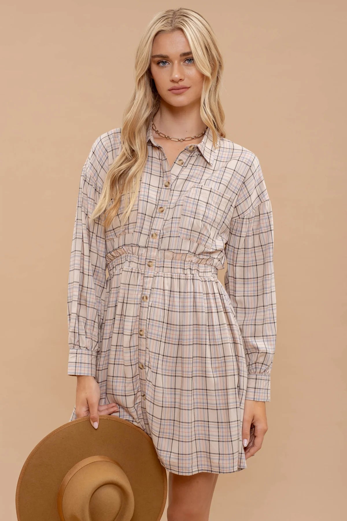 Plaid Button Down Dress