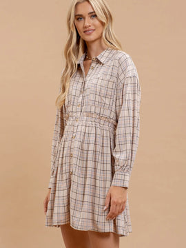 Plaid Button Down Dress